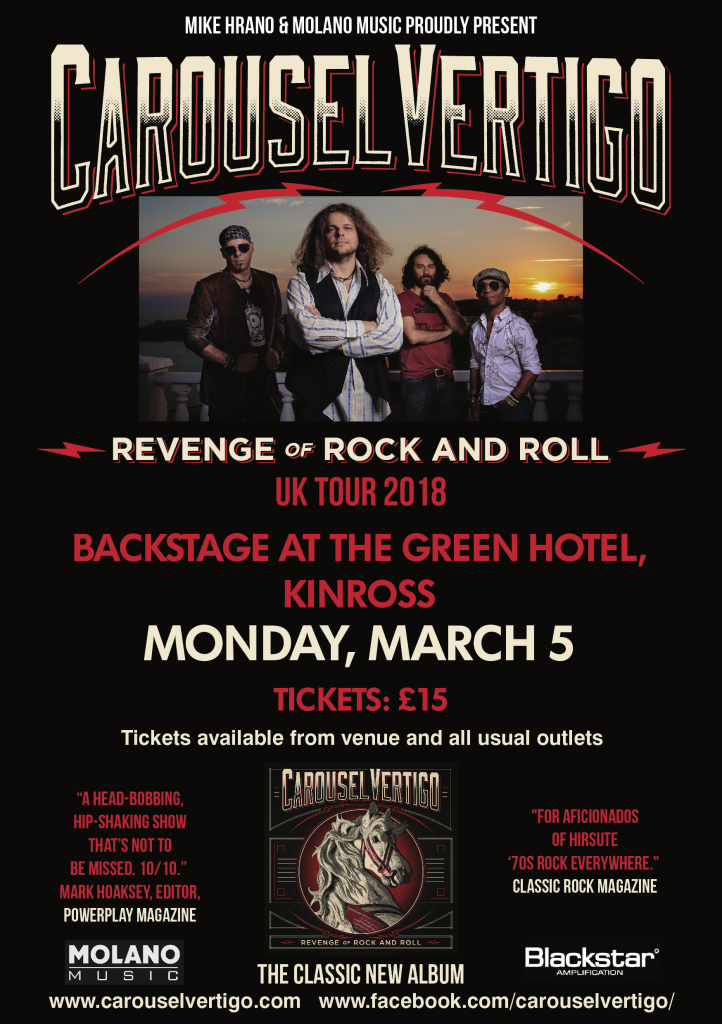 Carousel Vertigo play Kinross in March 2018